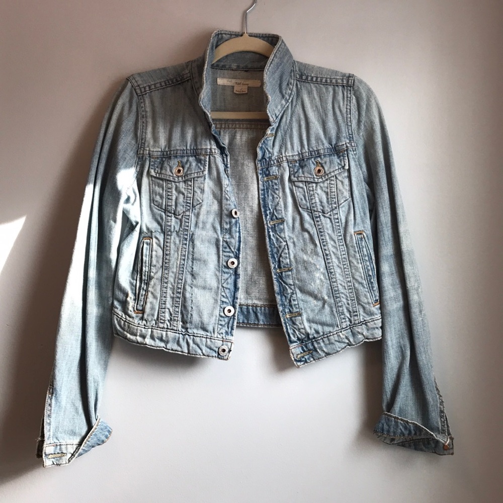 NWOT Distressed RL denim jacket